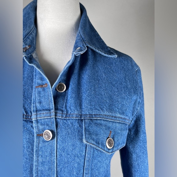STEVE MADDEN Denim Jean Shirt Jacket 3/4 - Picture 11 of 14